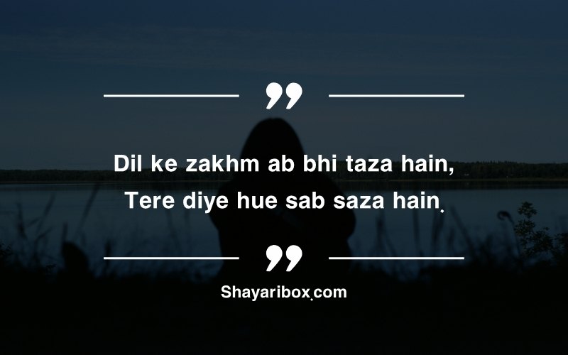 Heart Broken Shayari in English Text
